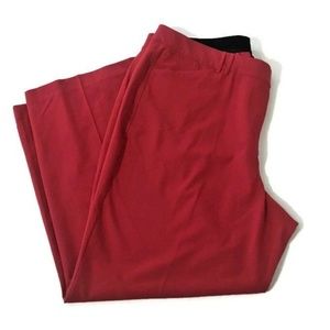 Lane Bryant Size 28 Red Trouser Pants Straight